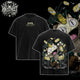 [HIKISTREET] Vintage Meowth Acid Washed T-Shirt, Pokemon Merch, Anime Washed Oversized Tee, Aesthetic Anime Streetwear Gift