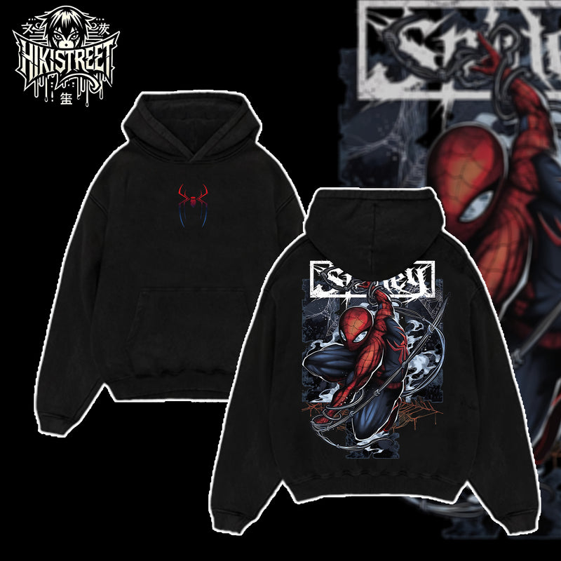 [HIKISTREET] Vintage Spider Man Acid Washed T-Shirt, MCU Merch, Comics Washed Oversized Tee, Aesthetic Comics Streetwear Gift