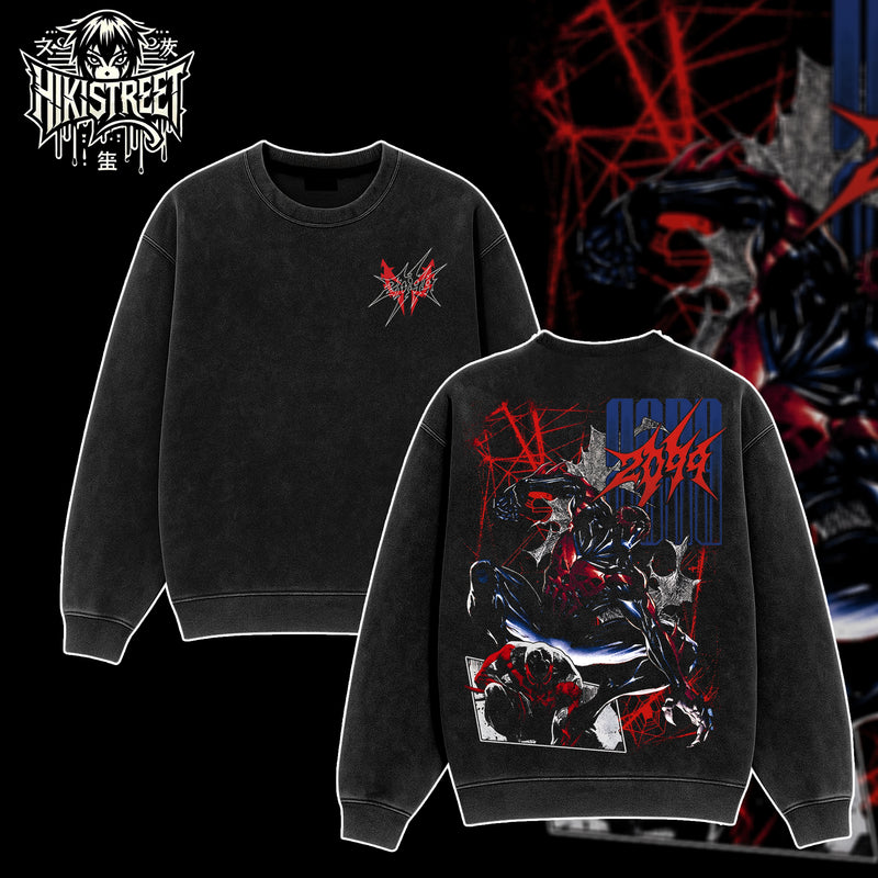 [HIKISTREET] Vintage Miguel O'hara Spider Man 2099 Acid Washed T-Shirt, MCU Merch, Comics Washed Oversized Tee, Aesthetic Comics Streetwear Gift