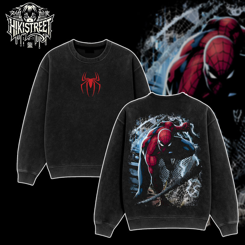 [HIKISTREET] Vintage The Amazing Spider Man Acid Washed T-Shirt, MCU Merch, Comics Washed Oversized Tee, Aesthetic Comics Streetwear Gift