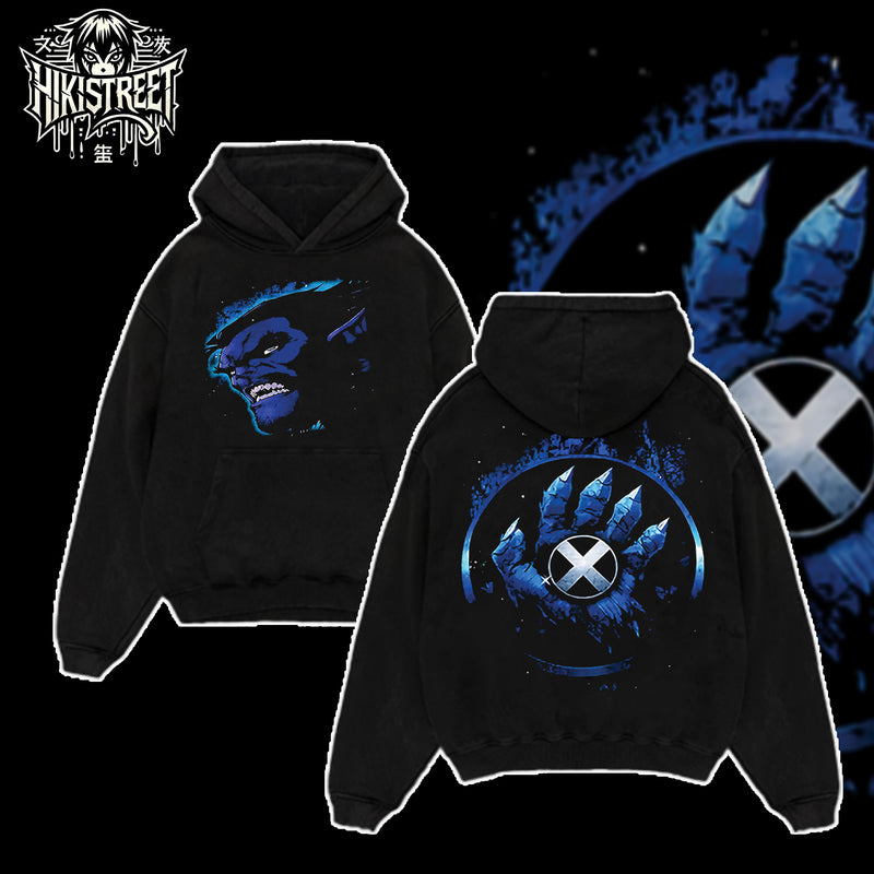 [HIKISTREET] Vintage Beast The X-Men Acid Washed T-Shirt, MCU Merch, Comics Washed Oversized Tee, Aesthetic Comics Streetwear Gift