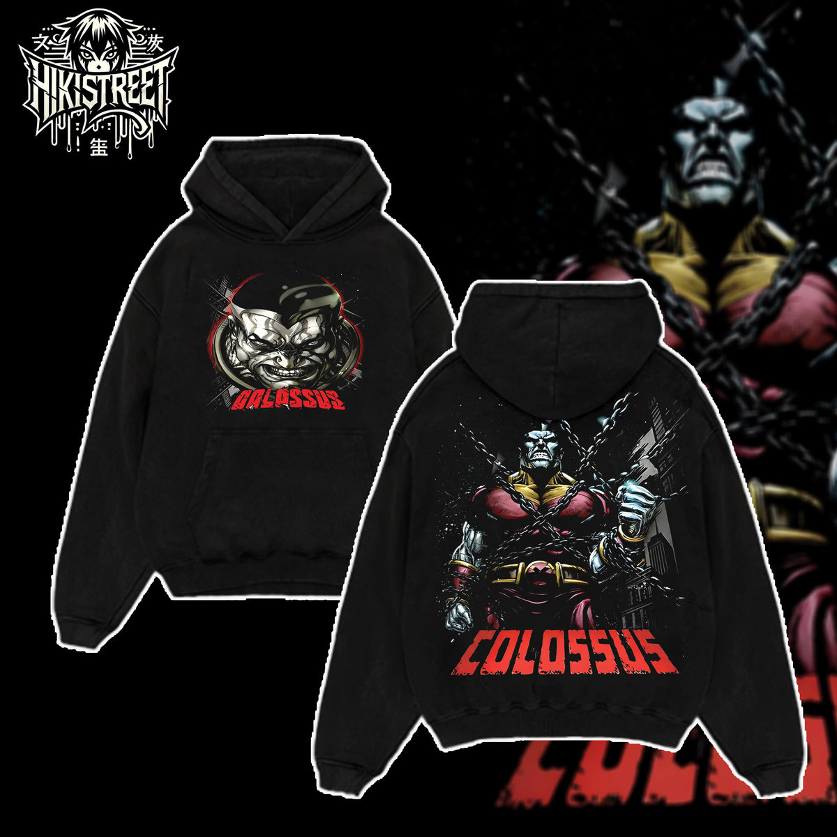 [HIKISTREET] Vintage Colossus The X-Men Acid Washed T-Shirt, MCU Merch, Comics Washed Oversized Tee, Aesthetic Comics Streetwear Gift