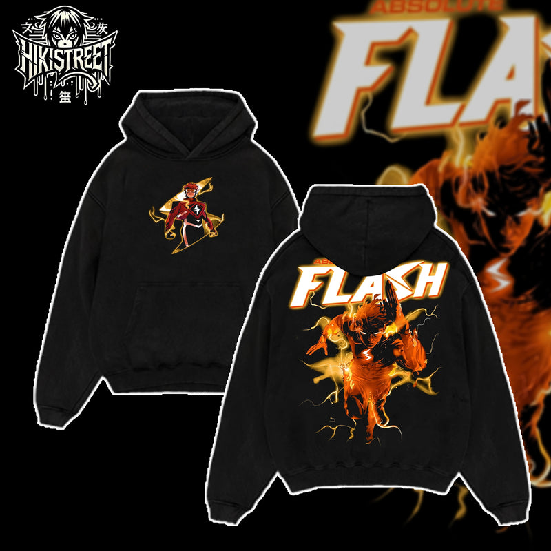 [HIKISTREET] Vintage Absolute Flash Acid Washed T-Shirt, DC Merch, Comics Washed Oversized Tee, Aesthetic Comics Streetwear Gift