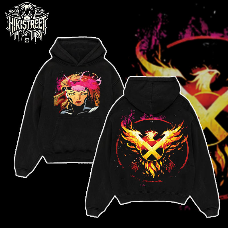 [HIKISTREET] Vintage Jean Grey The X-Men Acid Washed T-Shirt, MCU Merch, Comics Washed Oversized Tee, Aesthetic Comics Streetwear Gift