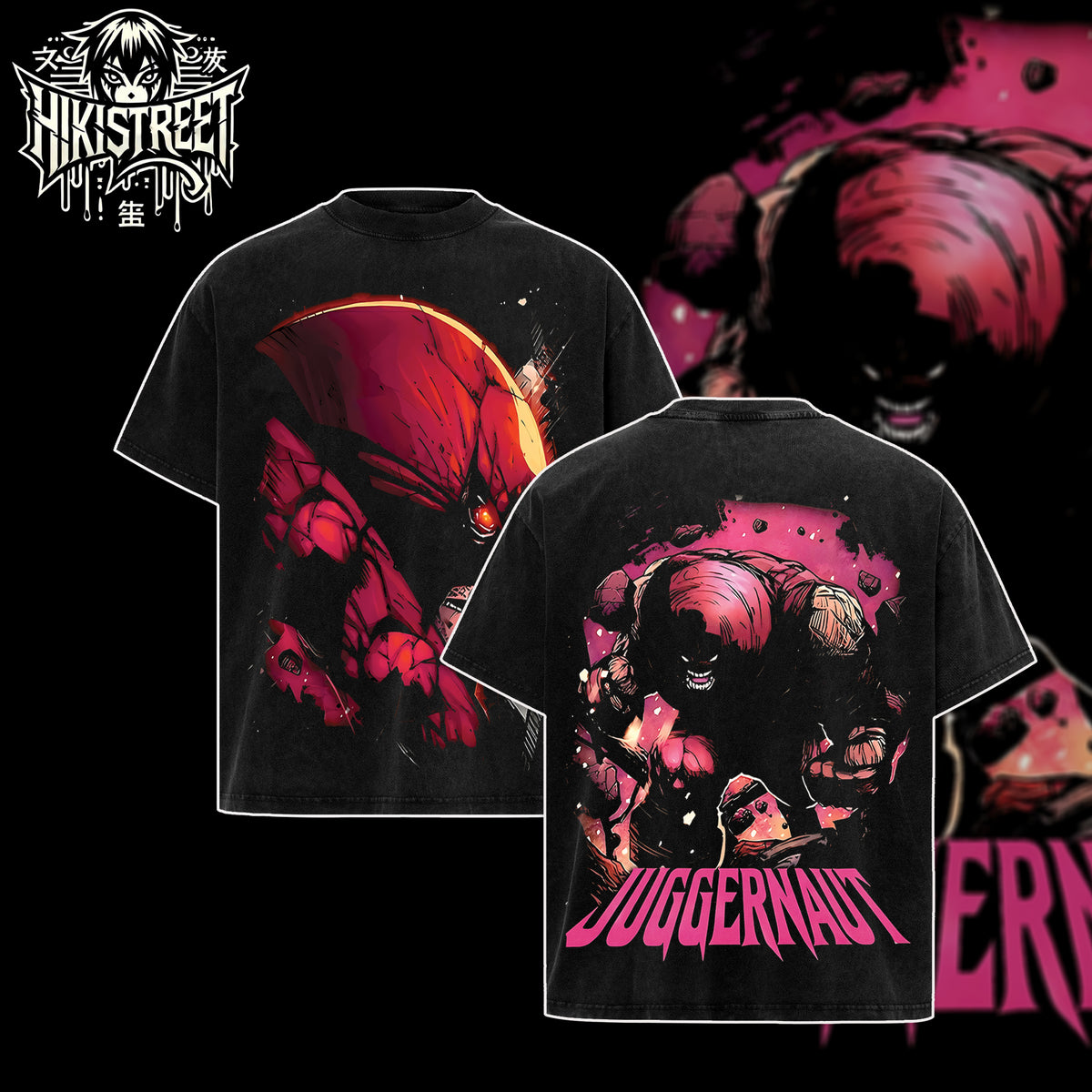 [HIKISTREET] Vintage Juggernaut Acid Washed T-Shirt, MCU Merch, Comics Washed Oversized Tee, Aesthetic Comics Streetwear Gift