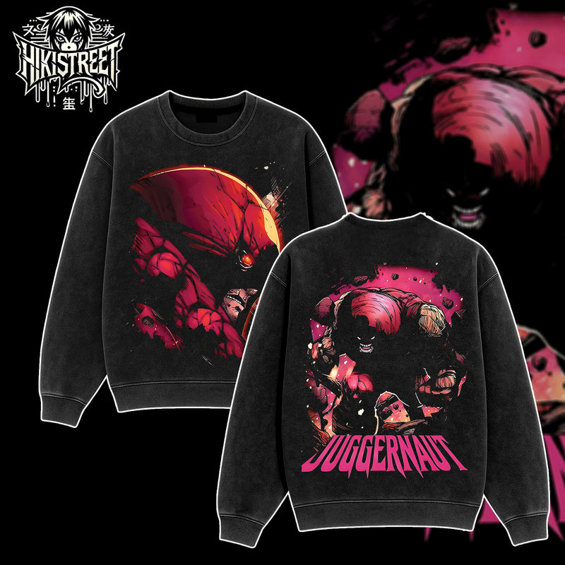 [HIKISTREET] Vintage Juggernaut Acid Washed T-Shirt, MCU Merch, Comics Washed Oversized Tee, Aesthetic Comics Streetwear Gift