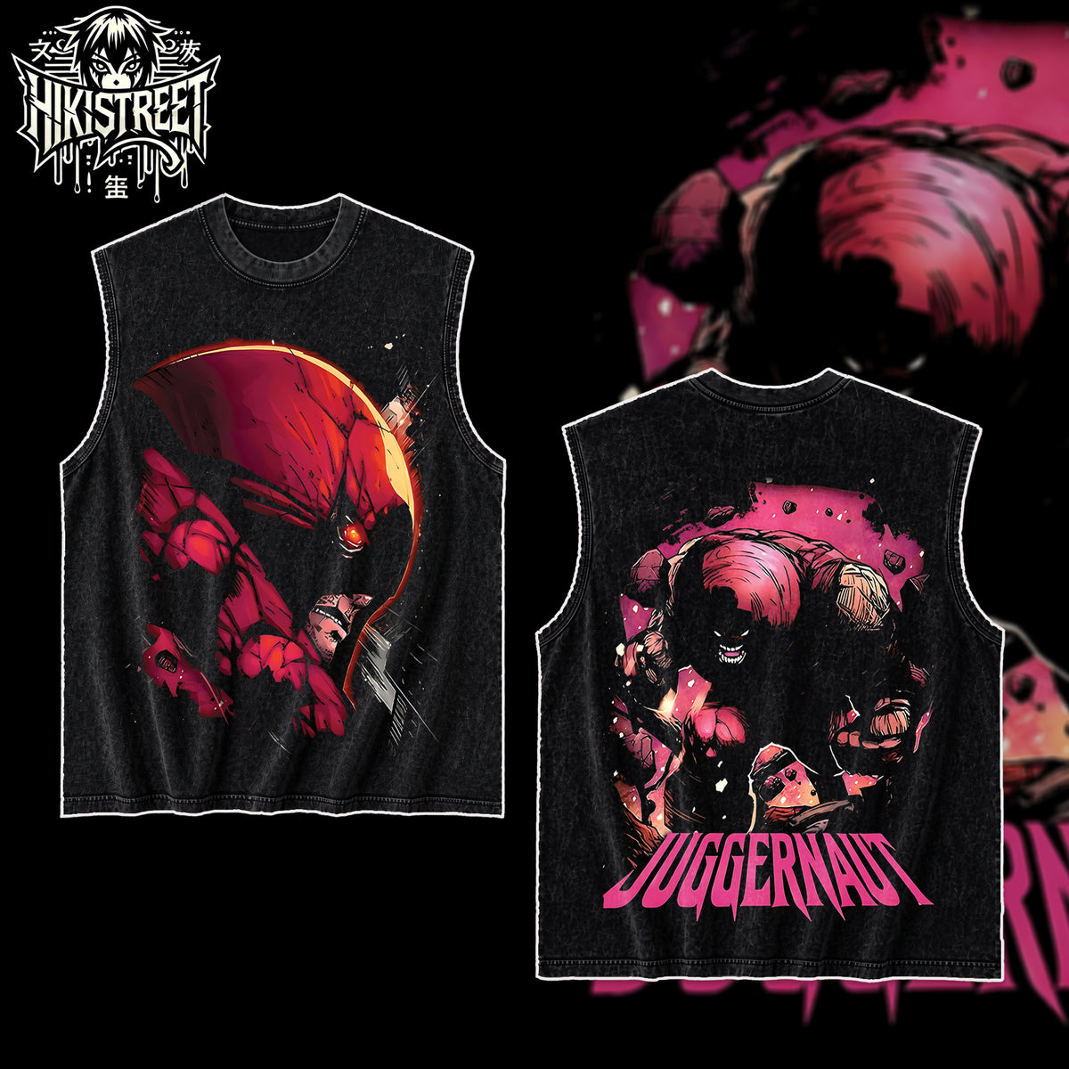 [HIKISTREET] Vintage Juggernaut Acid Washed T-Shirt, MCU Merch, Comics Washed Oversized Tee, Aesthetic Comics Streetwear Gift