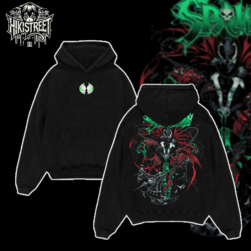 [HIKISTREET] Vintage Spawn Acid Washed T-Shirt, DC Merch, Comics Washed Oversized Tee, Aesthetic Comics Streetwear Gift