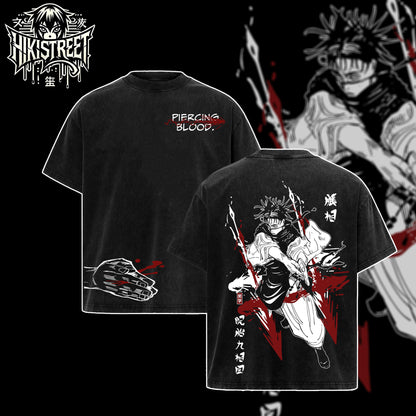 [HIKISTREET] Vintage Choso Acid Washed T-Shirt, Jujutsu Kaisen Merch, Anime Washed Oversized Tee, Aesthetic Anime Streetwear Gift