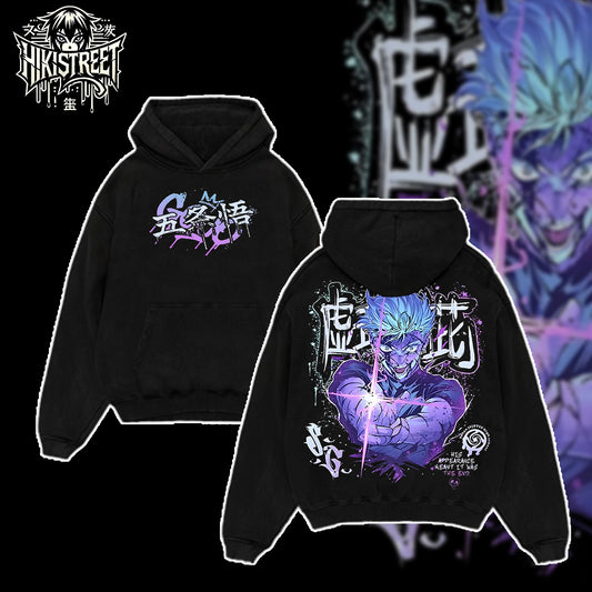 [HIKISTREET] Vintage The Honored One Gojo Acid Washed T-Shirt, Jujutsu Kaisen Merch, Anime Washed Oversized Tee, Aesthetic Anime Streetwear Gift