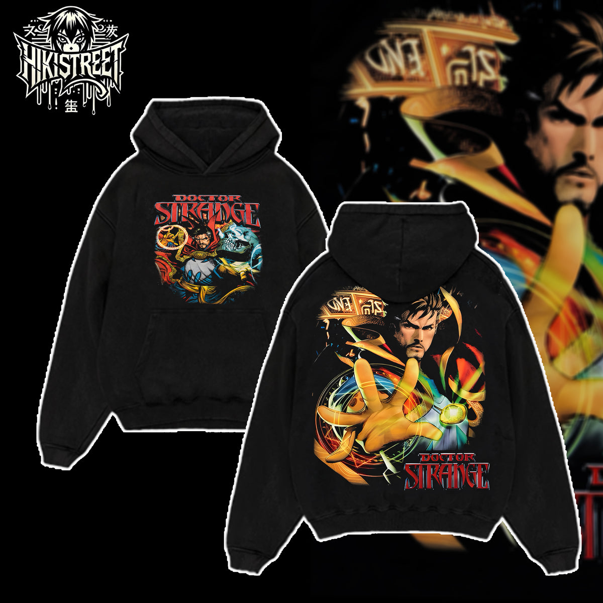 [HIKISTREET] Vintage Doctor Strange Acid Washed T-Shirt, MCU Merch, Comics Washed Oversized Tee, Aesthetic Comics Streetwear Gift