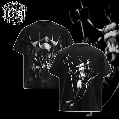[HIKISTREET] Vintage Absolute Batman V3 Acid Washed T-Shirt, DC Merch, Comics Washed Oversized Tee, Aesthetic Comics Streetwear Gift