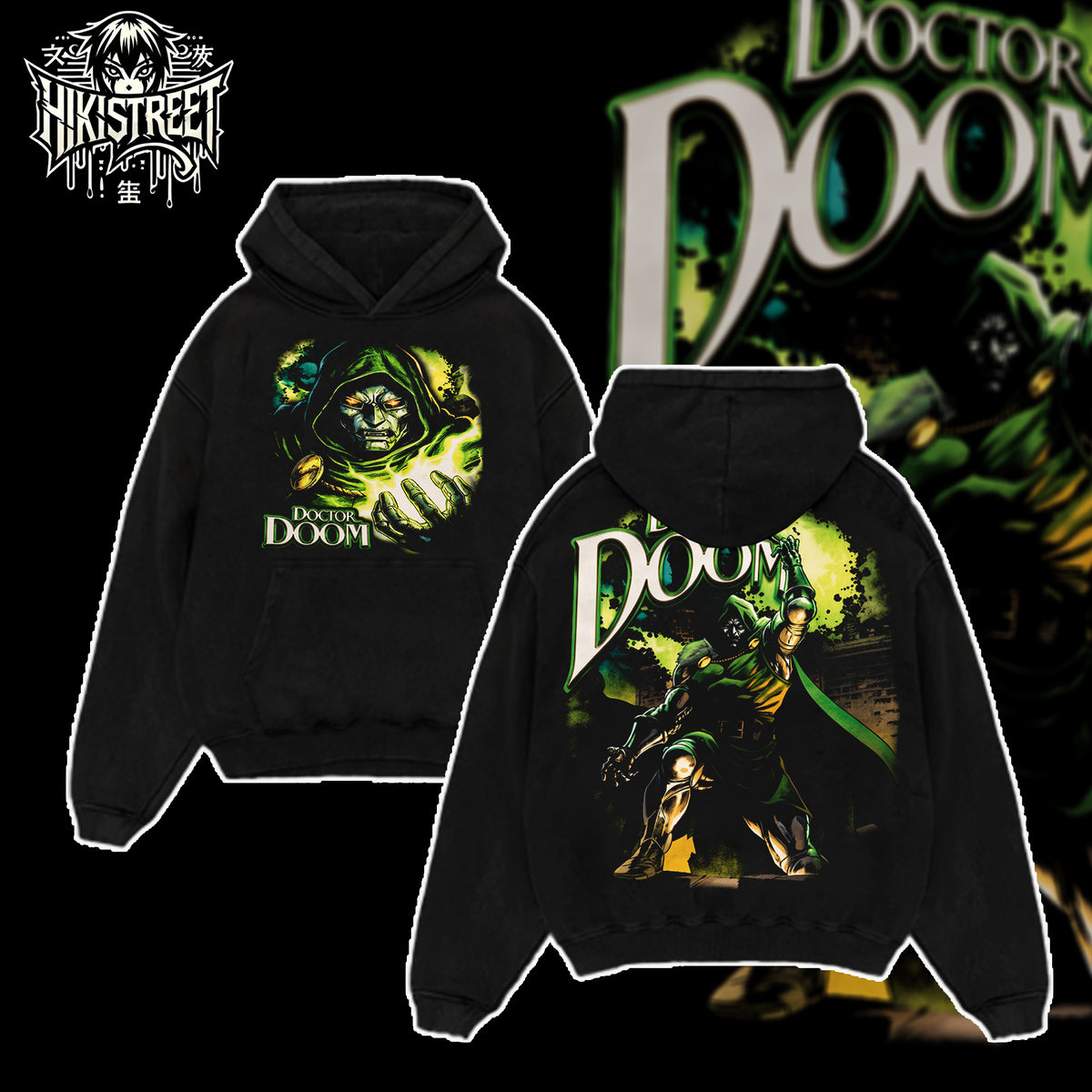 [HIKISTREET] Vintage Victor Von Doom Acid Washed T-Shirt, MCU Merch, Comics Washed Oversized Tee, Aesthetic Comics Streetwear Gift