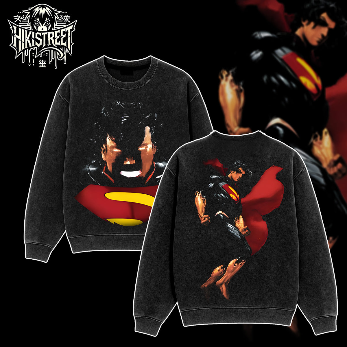 [HIKISTREET] Vintage Absolute Superman Acid Washed T-Shirt, DC Merch, Comics Washed Oversized Tee, Aesthetic Comics Streetwear Gift