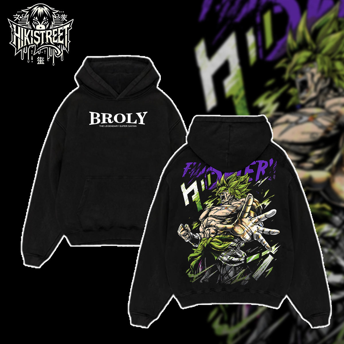 [HIKISTREET] Vintage Broly The Legendary Saiyan Acid Washed T-Shirt, Dragon Ball Merch, Anime Washed Oversized Tee, Aesthetic Anime Streetwear Gift