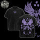 [HIKISTREET] Vintage Sasuke Demon Form Acid Washed T-Shirt, Naruto Merch, Anime Washed Oversized Tee, Aesthetic Anime Streetwear Gift