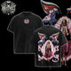 [HIKISTREET] Vintage Doflamingo Acid Washed T-Shirt, One Piece Merch, Anime Washed Oversized Tee, Aesthetic Anime Streetwear Gift