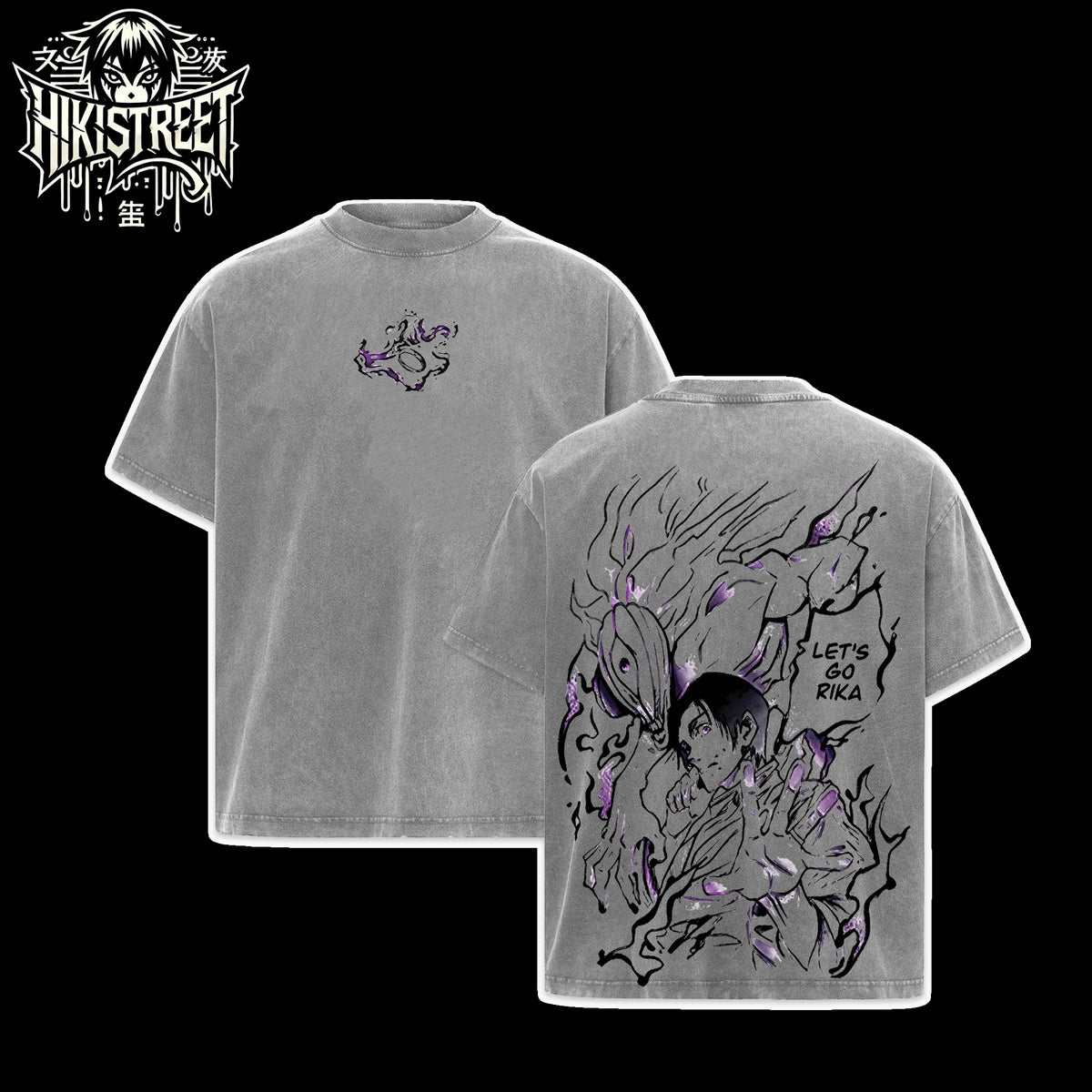 [HIKISTREET] Vintage Yuta Okkotsu Acid Washed T-Shirt, Jujutsu Kaisen Merch, Anime Washed Oversized Tee, Aesthetic Anime Streetwear Gift