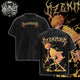 [HIKISTREET] Vintage Zenitsu Acid Washed T-Shirt, Demon Slayer Merch, Anime Washed Oversized Tee, Aesthetic Anime Streetwear Gift