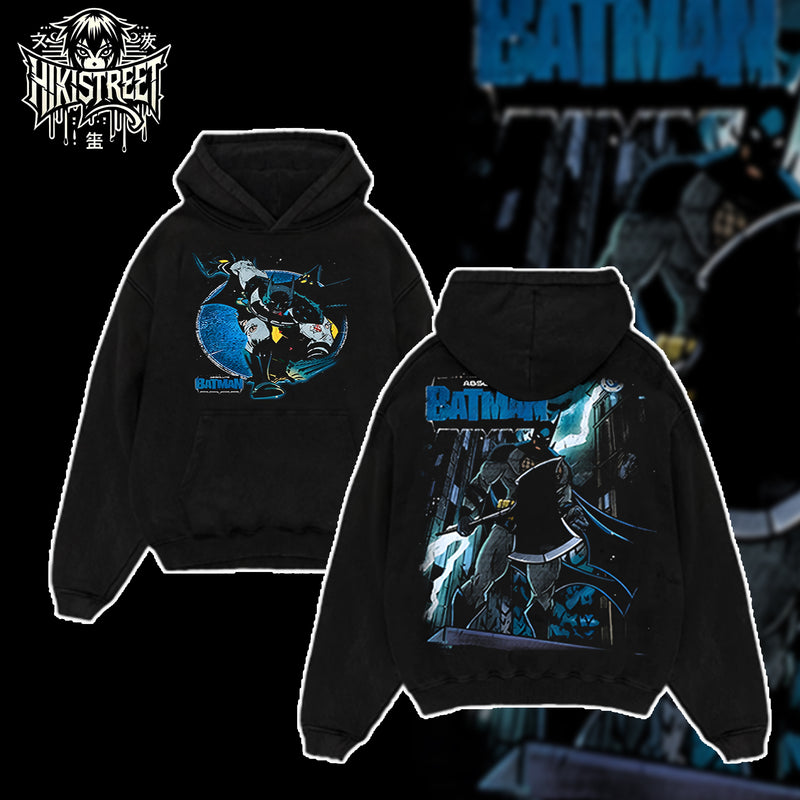 [HIKISTREET] Vintage Batman Acid Washed T-Shirt, DC Merch, Comics Washed Oversized Tee, Aesthetic Comics Streetwear Gift