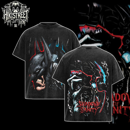 [HIKISTREET] Vintage Batman The Dark Knight Acid Washed T-Shirt, DC Merch, Comics Washed Oversized Tee, Aesthetic Comics Streetwear Gift