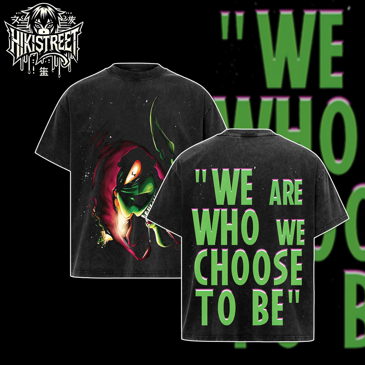 [HIKISTREET] Vintage Green Goblin Acid Washed T-Shirt, MCU Merch, Comics Washed Oversized Tee, Aesthetic Comics Streetwear Gift