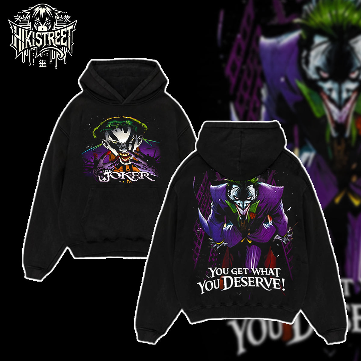 [HIKISTREET] Vintage Joker Acid Washed T-Shirt, DC Merch, Comics Washed Oversized Tee, Aesthetic Comics Streetwear Gift