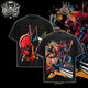 [HIKISTREET] Vintage Deadpool & Wolverine Acid Washed T-Shirt, MCU Merch, Comics Washed Oversized Tee, Aesthetic Comics Streetwear Gift