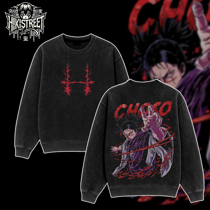 [HIKISTREET] Vintage Choso Kamo Acid Washed T-Shirt, Jujutsu Kaisen Merch, Anime Washed Oversized Tee, Aesthetic Anime Streetwear Gift