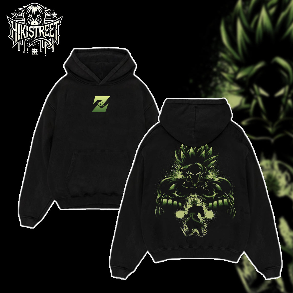 [HIKISTREET] Vintage Broly Acid Washed T-Shirt, Dragon Ball Merch, Anime Washed Oversized Tee, Aesthetic Anime Streetwear Gift