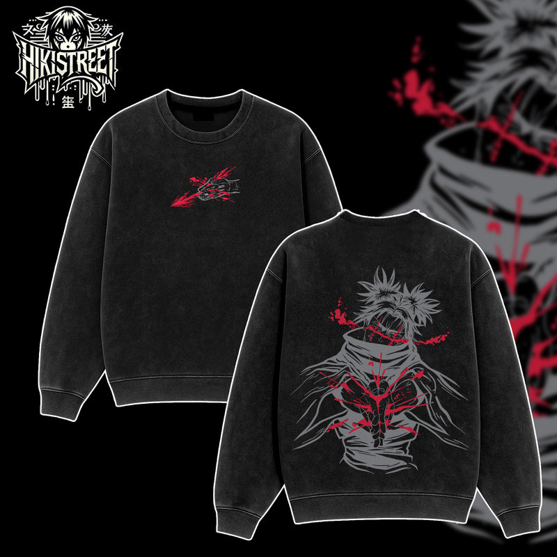 [HIKISTREET] Vintage Choso Kamo V2 Acid Washed T-Shirt, Jujutsu Kaisen Merch, Anime Washed Oversized Tee, Aesthetic Anime Streetwear Gift