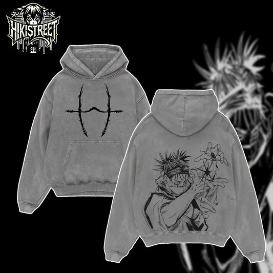 [HIKISTREET] Vintage Choso Kamo V3 Acid Washed T-Shirt, Jujutsu Kaisen Merch, Anime Washed Oversized Tee, Aesthetic Anime Streetwear Gift