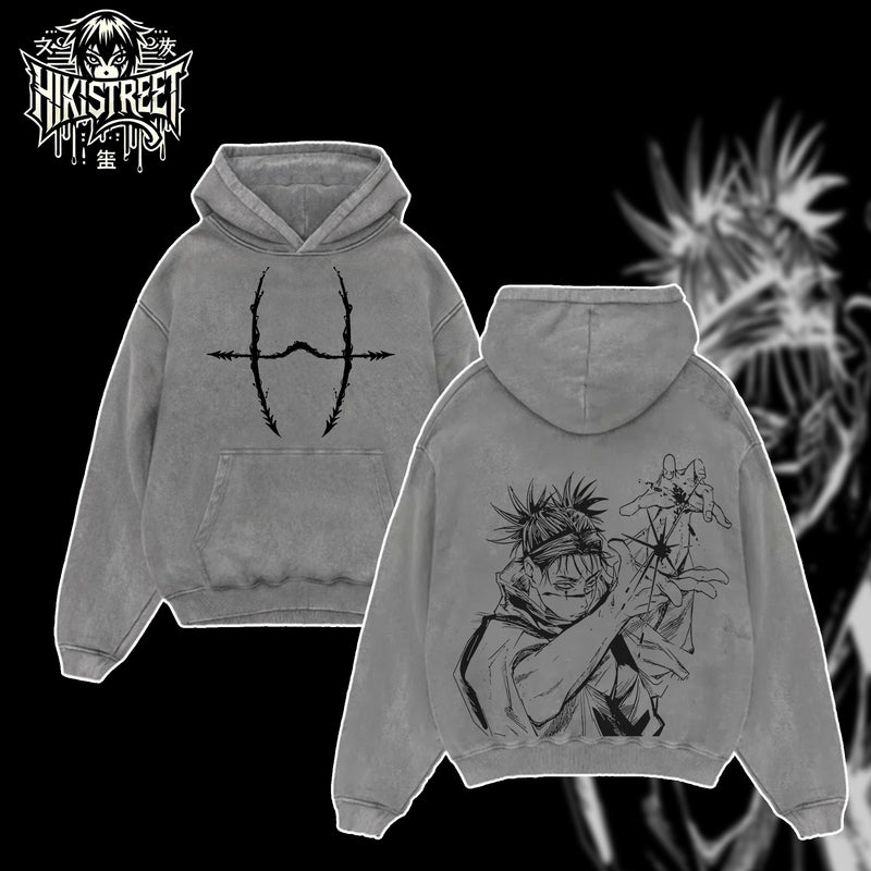 [HIKISTREET] Vintage Choso Kamo V3 Acid Washed T-Shirt, Jujutsu Kaisen Merch, Anime Washed Oversized Tee, Aesthetic Anime Streetwear Gift