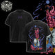 [HIKISTREET] Vintage Evil Buu Acid Washed T-Shirt, Dragon Ball Merch, Anime Washed Oversized Tee, Aesthetic Anime Streetwear Gift