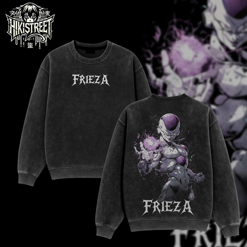 [HIKISTREET] Vintage Frieza Acid Washed T-Shirt, Dragon Ball Merch, Anime Washed Oversized Tee, Aesthetic Anime Streetwear Gift