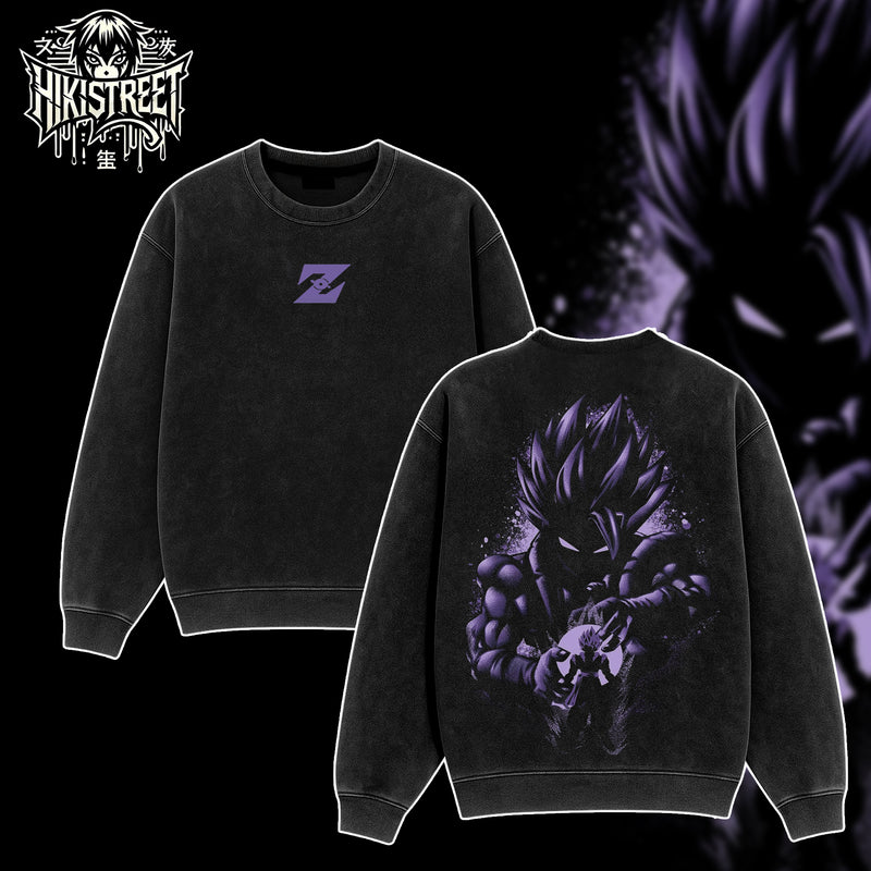 [HIKISTREET] Vintage Gogeta Acid Washed T-Shirt, Dragon Ball Merch, Anime Washed Oversized Tee, Aesthetic Anime Streetwear Gift