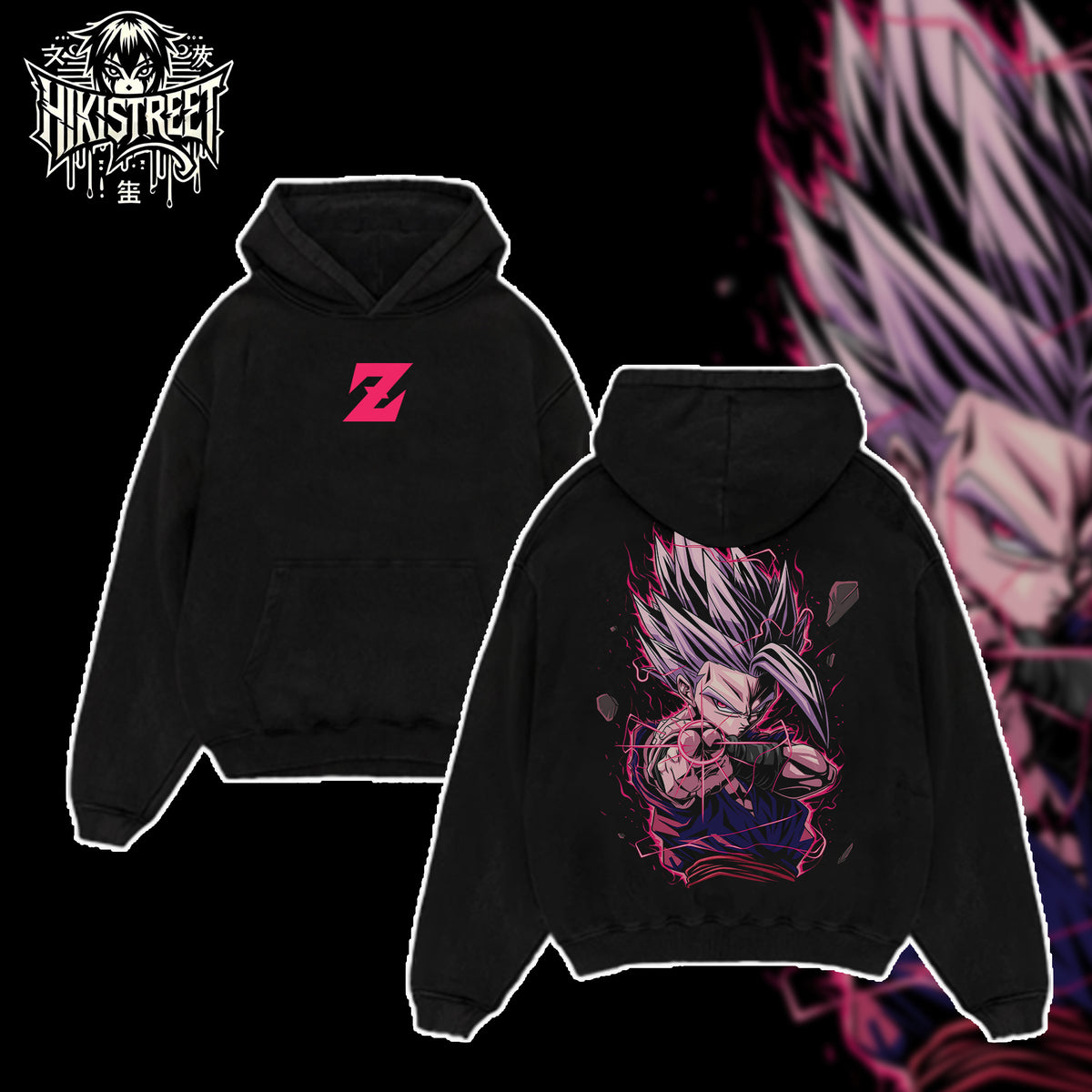 [HIKISTREET] Vintage Gohan Beast Acid Washed T-Shirt, Dragon Ball Merch, Anime Washed Oversized Tee, Aesthetic Anime Streetwear Gift