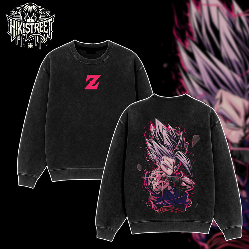 [HIKISTREET] Vintage Gohan Beast Acid Washed T-Shirt, Dragon Ball Merch, Anime Washed Oversized Tee, Aesthetic Anime Streetwear Gift