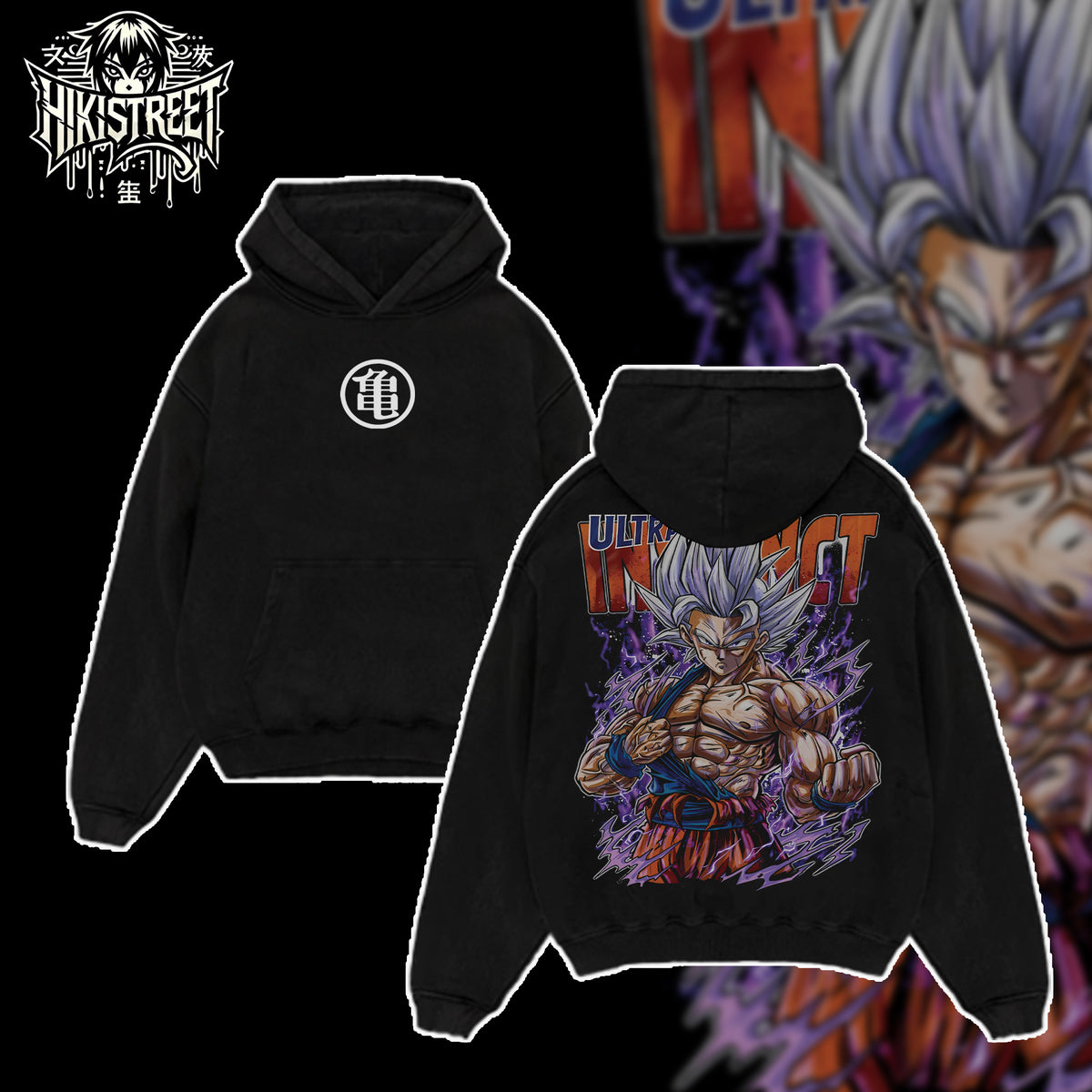 [HIKISTREET] Vintage Goku Ultra Instinct Acid Washed T-Shirt, Dragon Ball Merch, Anime Washed Oversized Tee, Aesthetic Anime Streetwear Gift