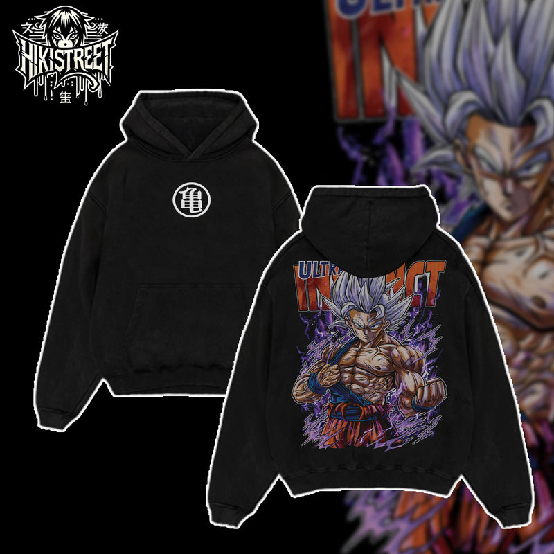 [HIKISTREET] Vintage Goku Ultra Instinct Acid Washed T-Shirt, Dragon Ball Merch, Anime Washed Oversized Tee, Aesthetic Anime Streetwear Gift