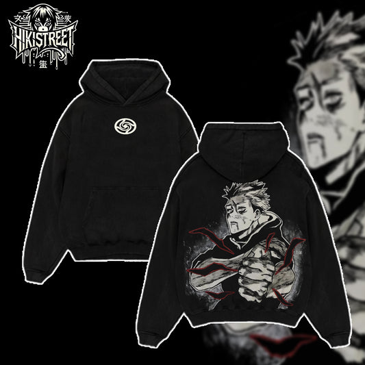 [HIKISTREET] Vintage Yuji Iadori Acid Washed T-Shirt, Jujutsu Kaisen Merch, Anime Washed Oversized Tee, Aesthetic Anime Streetwear Gift
