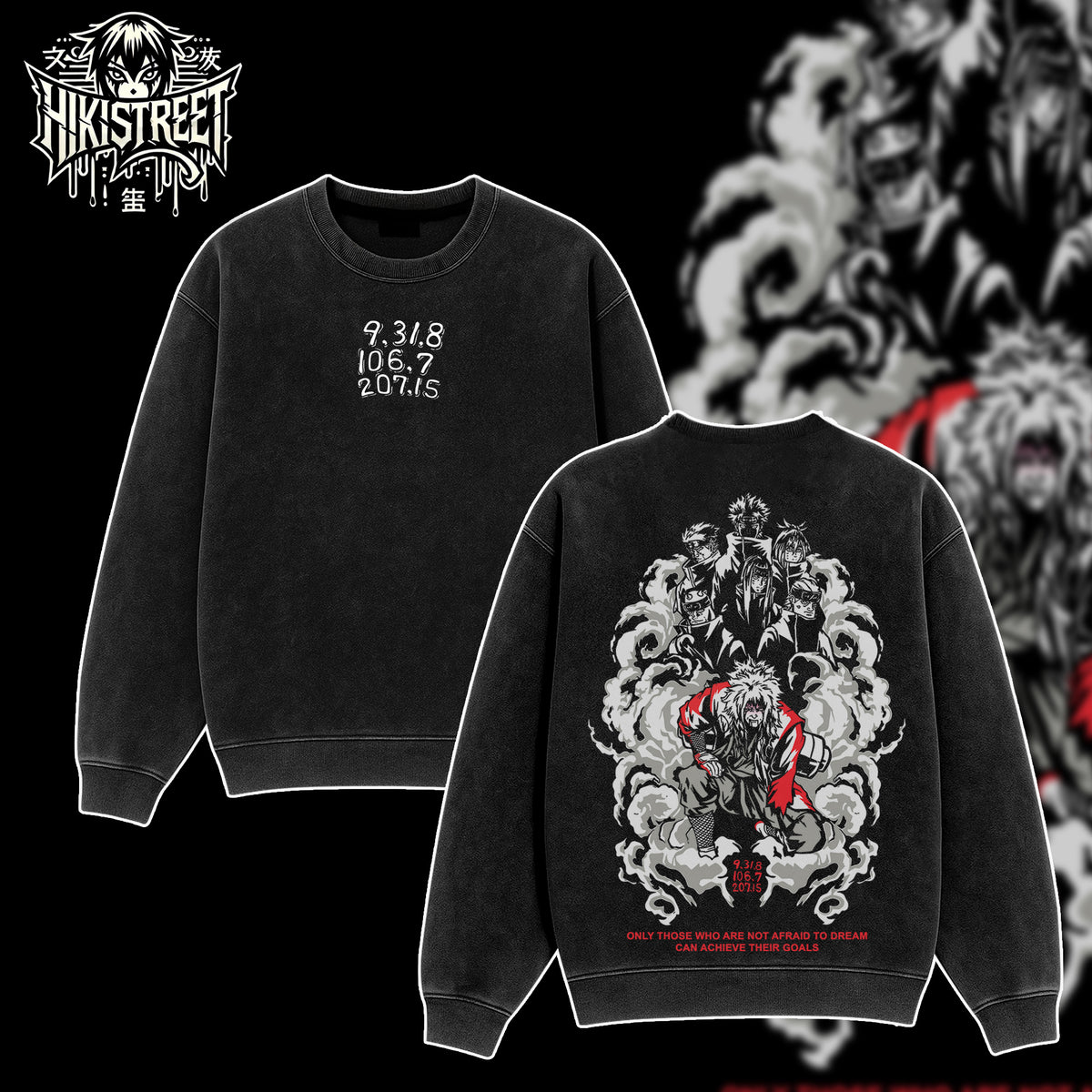[HIKISTREET] Vintage Jiraiya vs Pain Acid Washed T-Shirt, Naruto Merch, Anime Washed Oversized Tee, Aesthetic Anime Streetwear Gift
