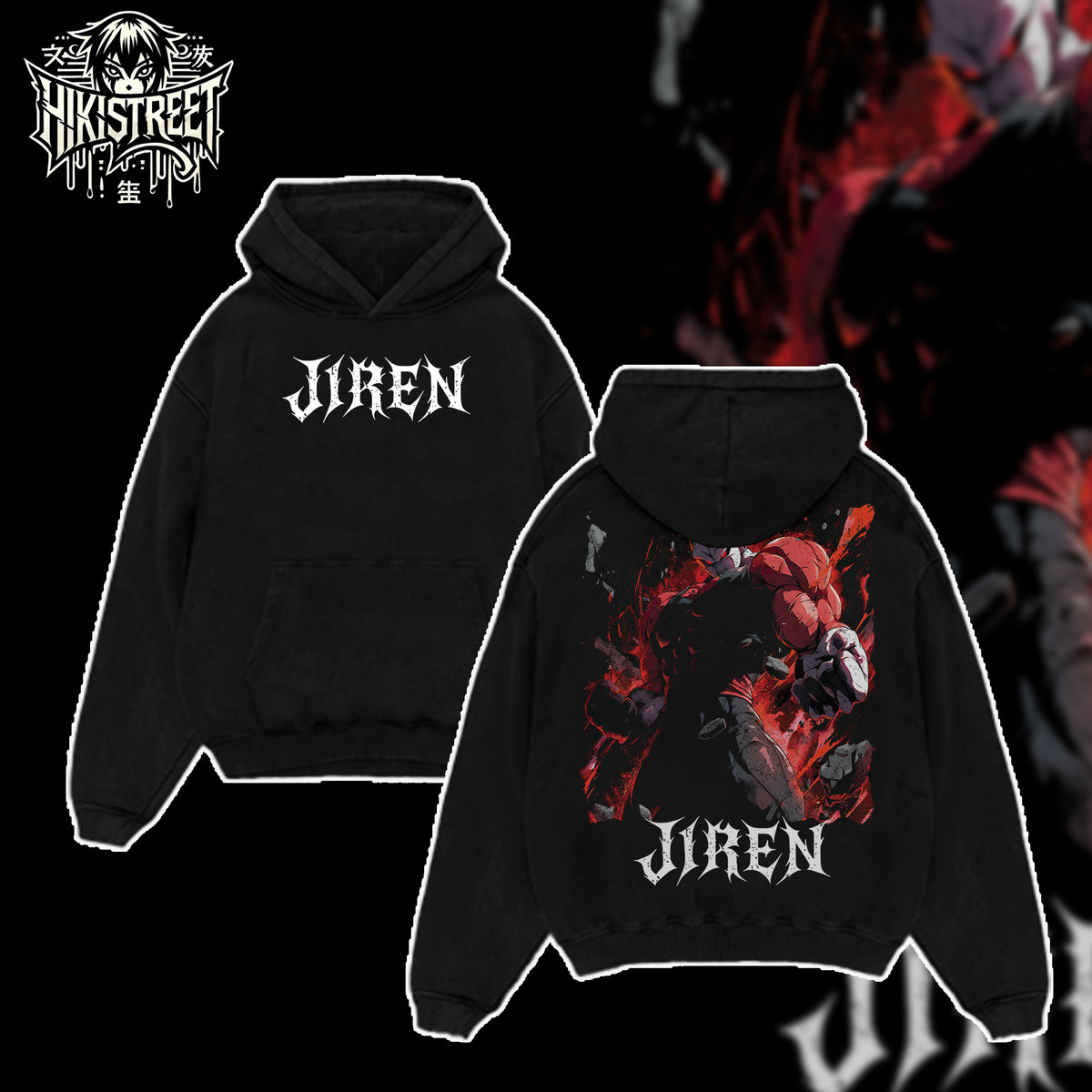 [HIKISTREET] Vintage Jiren Acid Washed T-Shirt, Dragon Ball Merch, Anime Washed Oversized Tee, Aesthetic Anime Streetwear Gift