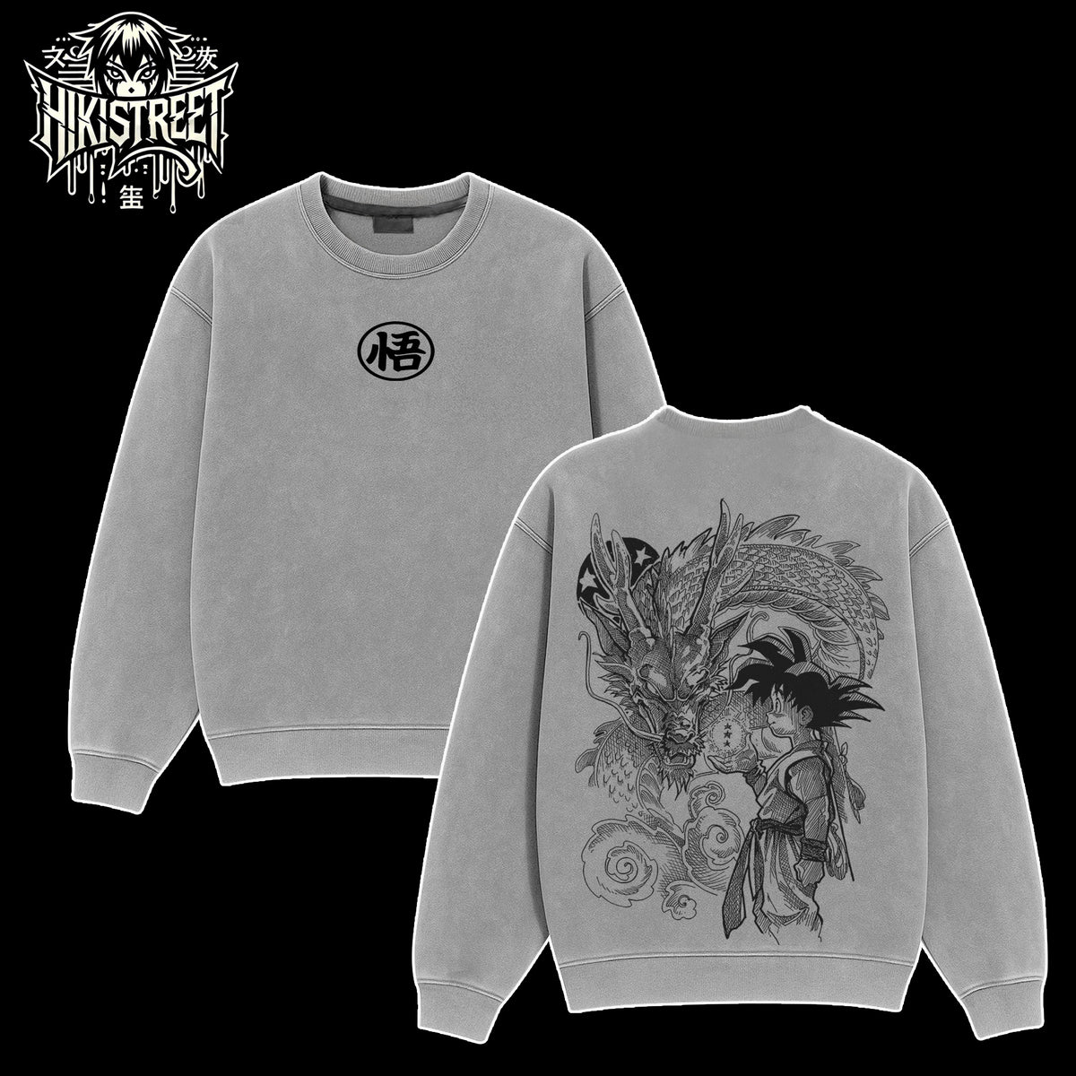 [HIKISTREET] Vintage Kid Son Goku Acid Washed T-Shirt, Dragon Ball Merch, Anime Washed Oversized Tee, Aesthetic Anime Streetwear Gift