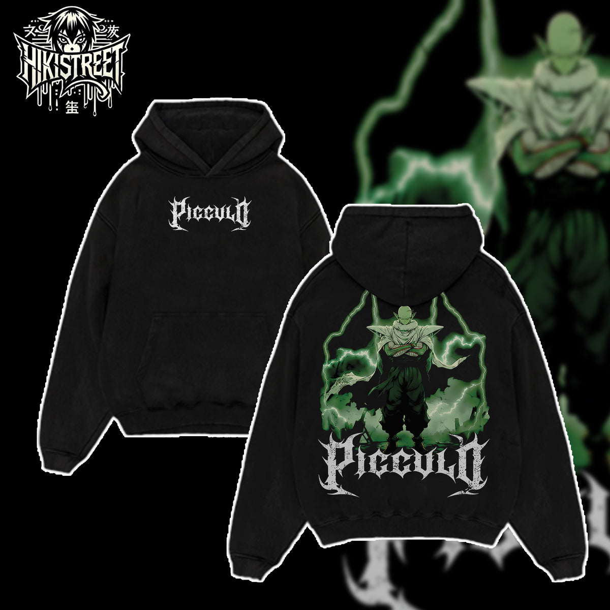 [HIKISTREET] Vintage Piccolo Acid Washed T-Shirt, Dragon Ball Merch, Anime Washed Oversized Tee, Aesthetic Anime Streetwear Gift
