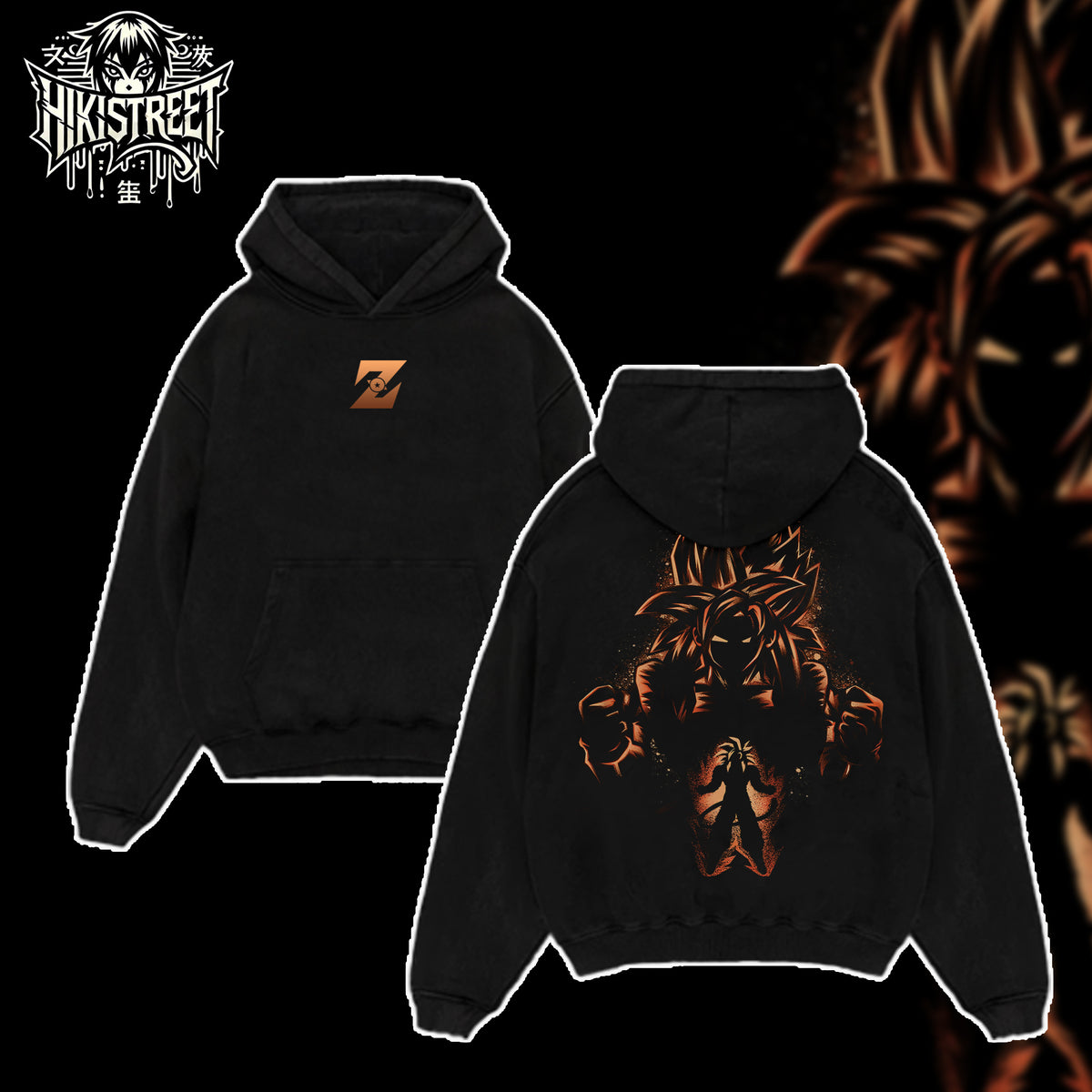 [HIKISTREET] Vintage Goku Saiyan 4 Form Acid Washed T-Shirt, Dragon Ball Merch, Anime Washed Oversized Tee, Aesthetic Anime Streetwear Gift