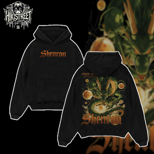 [HIKISTREET] Vintage Shenron Acid Washed T-Shirt, Dragon Ball Merch, Anime Washed Oversized Tee, Aesthetic Anime Streetwear Gift