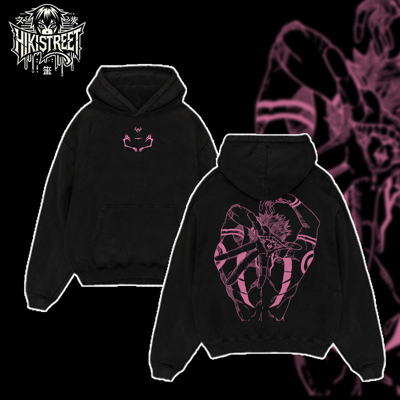 [HIKISTREET] Vintage Ryomen Sukuna King Of Curses Acid Washed T-Shirt, Jujutsu Kaisen Merch, Anime Washed Oversized Tee, Aesthetic Anime Streetwear Gift