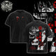[HIKISTREET] Vintage Uchiha Clan Acid Washed T-Shirt, Naruto Merch, Anime Washed Oversized Tee, Aesthetic Anime Streetwear Gift
