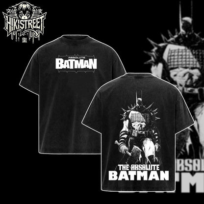 [HIKISTREET] Vintage The Absolute Batman Acid Washed T-Shirt, DC Merch, Comics Washed Oversized Tee, Aesthetic Comics Streetwear Gift